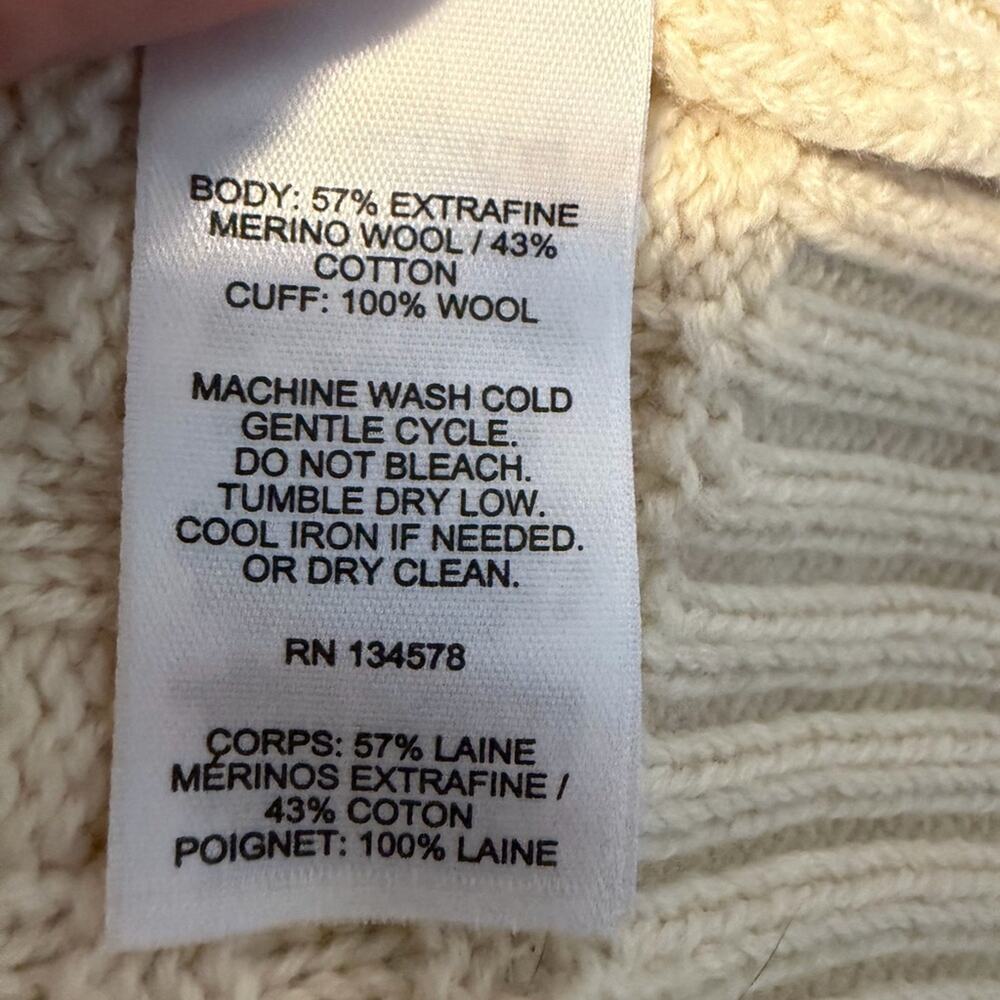 Vineyard Vines Varsity Pop Fisherman Cable Knit Sweater Size S - Picture 6 of 8